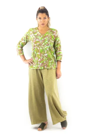 A-Line Tee 1113 - Sprigs MultiVerdi