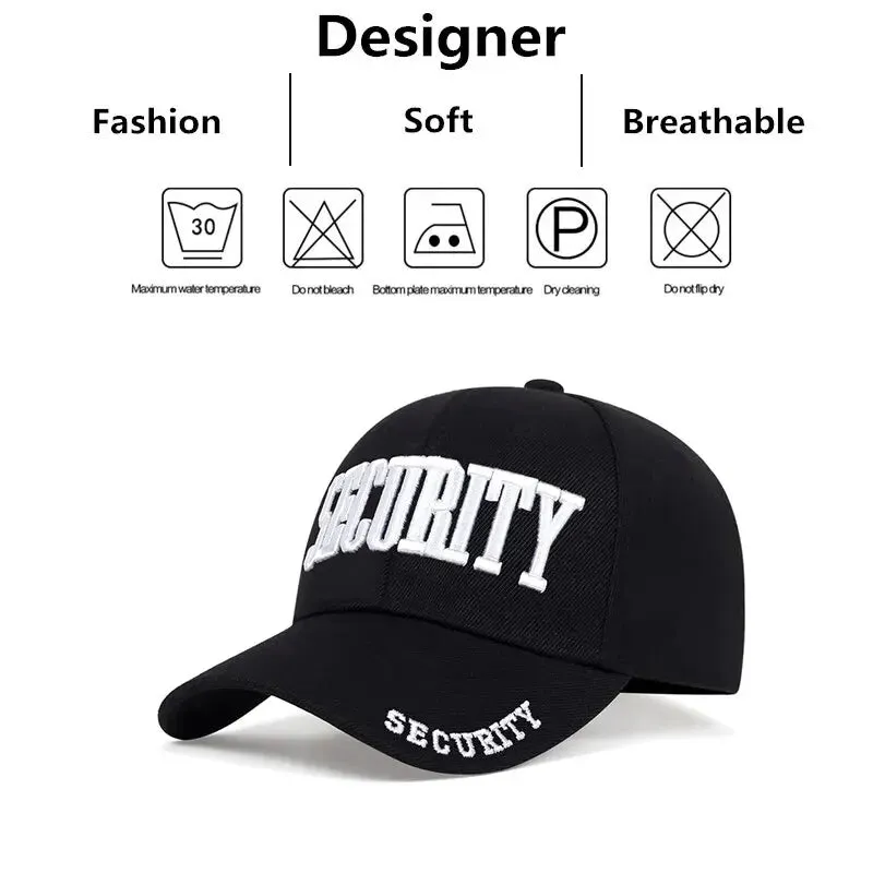 Adjustable Security Baseball Cap / Hat For Outdoor Wear