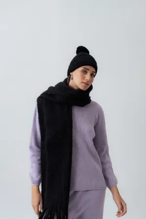 Black Knitted Scarf