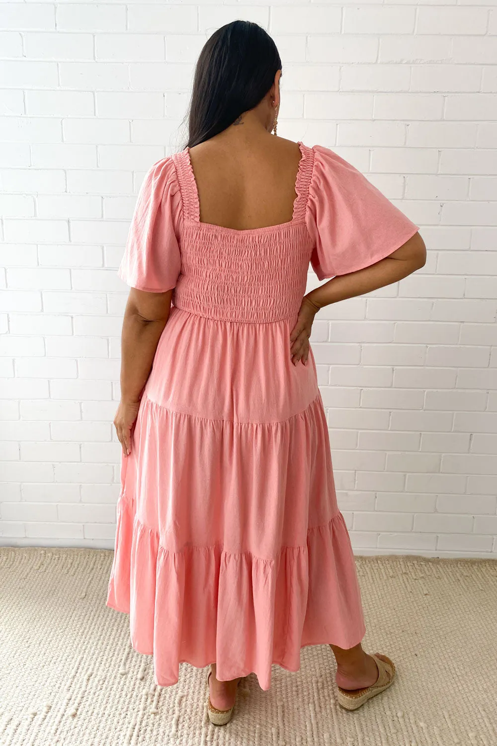 Celestine | Feminine Off-Shoulder Midi Dress