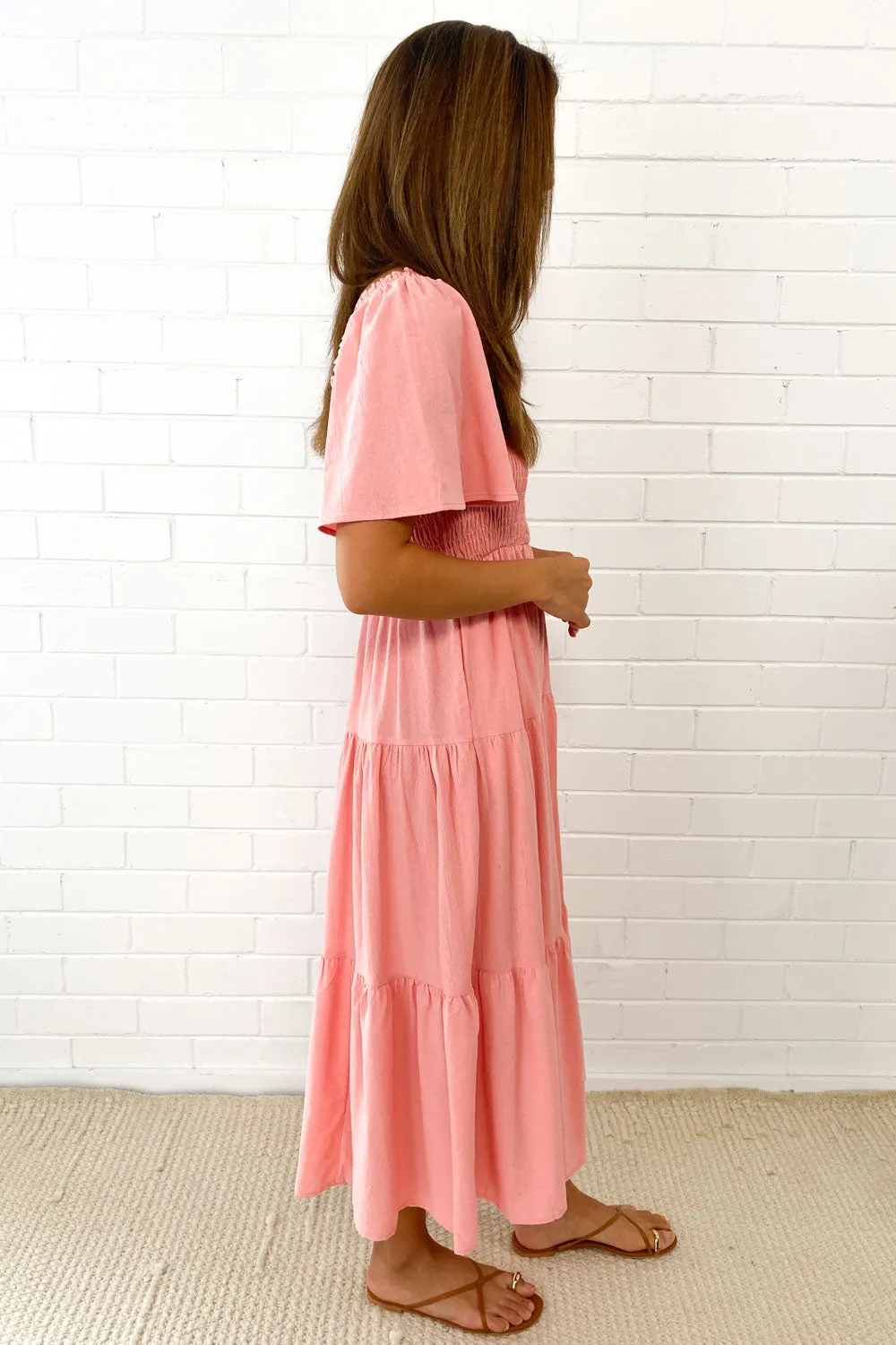 Celestine | Feminine Off-Shoulder Midi Dress