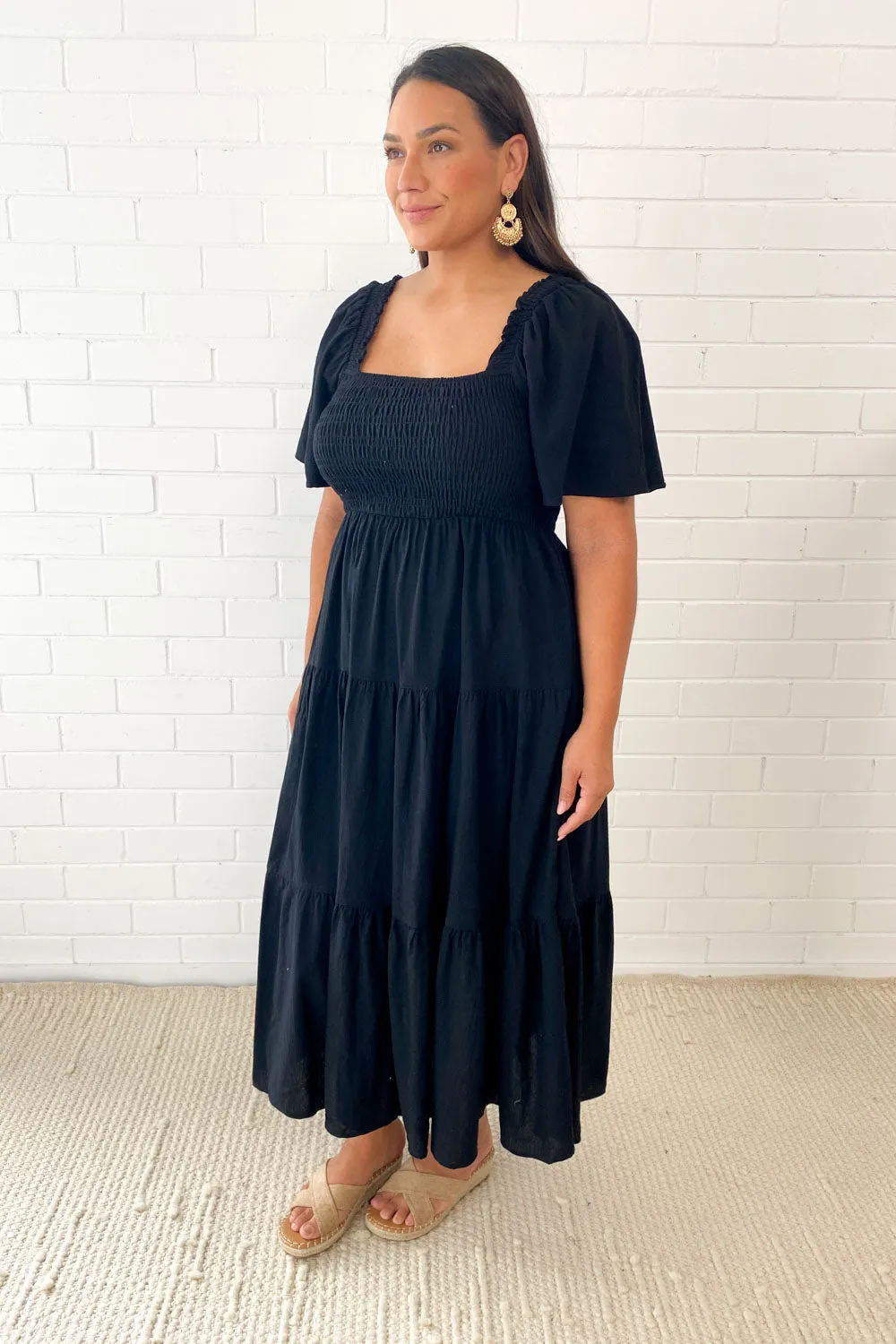Celestine | Feminine Off-Shoulder Midi Dress