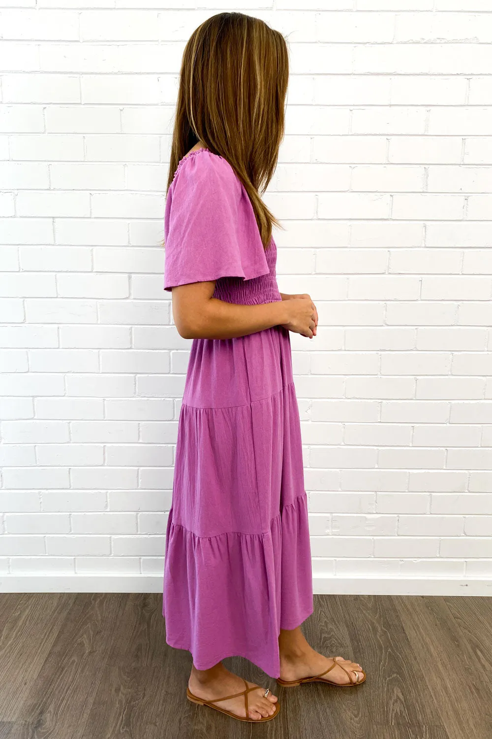 Celestine | Feminine Off-Shoulder Midi Dress