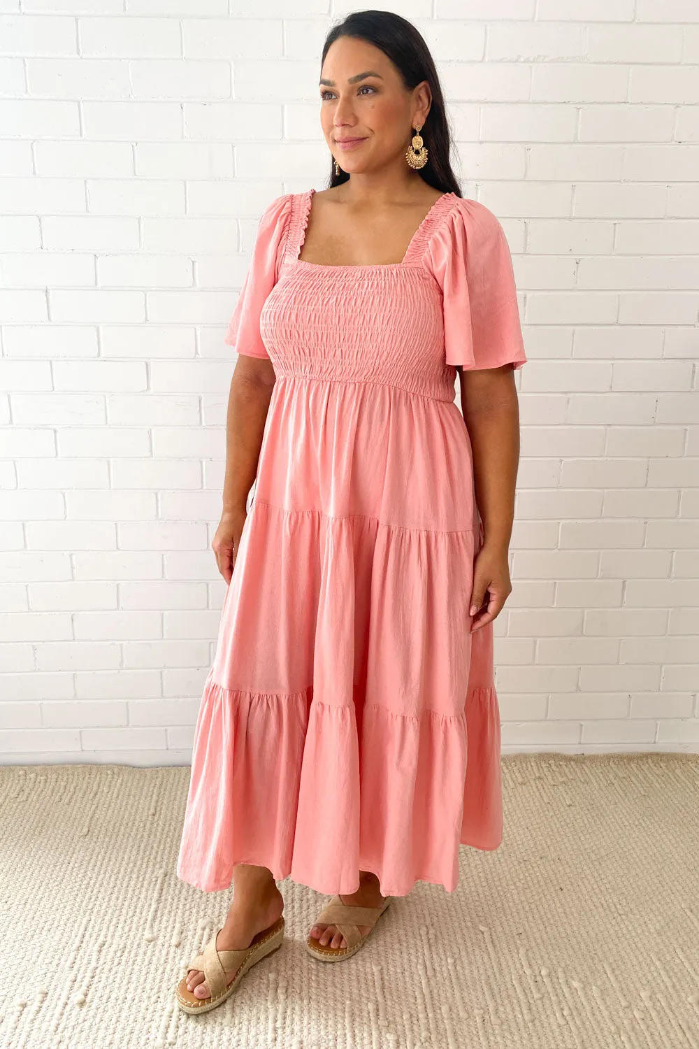 Celestine | Feminine Off-Shoulder Midi Dress