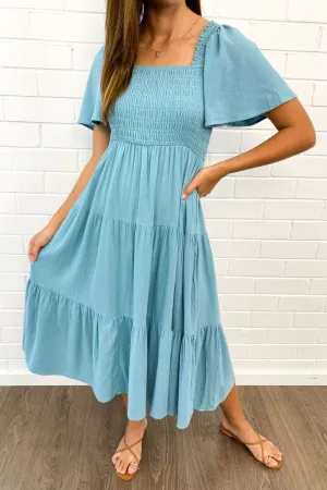 Celestine | Feminine Off-Shoulder Midi Dress