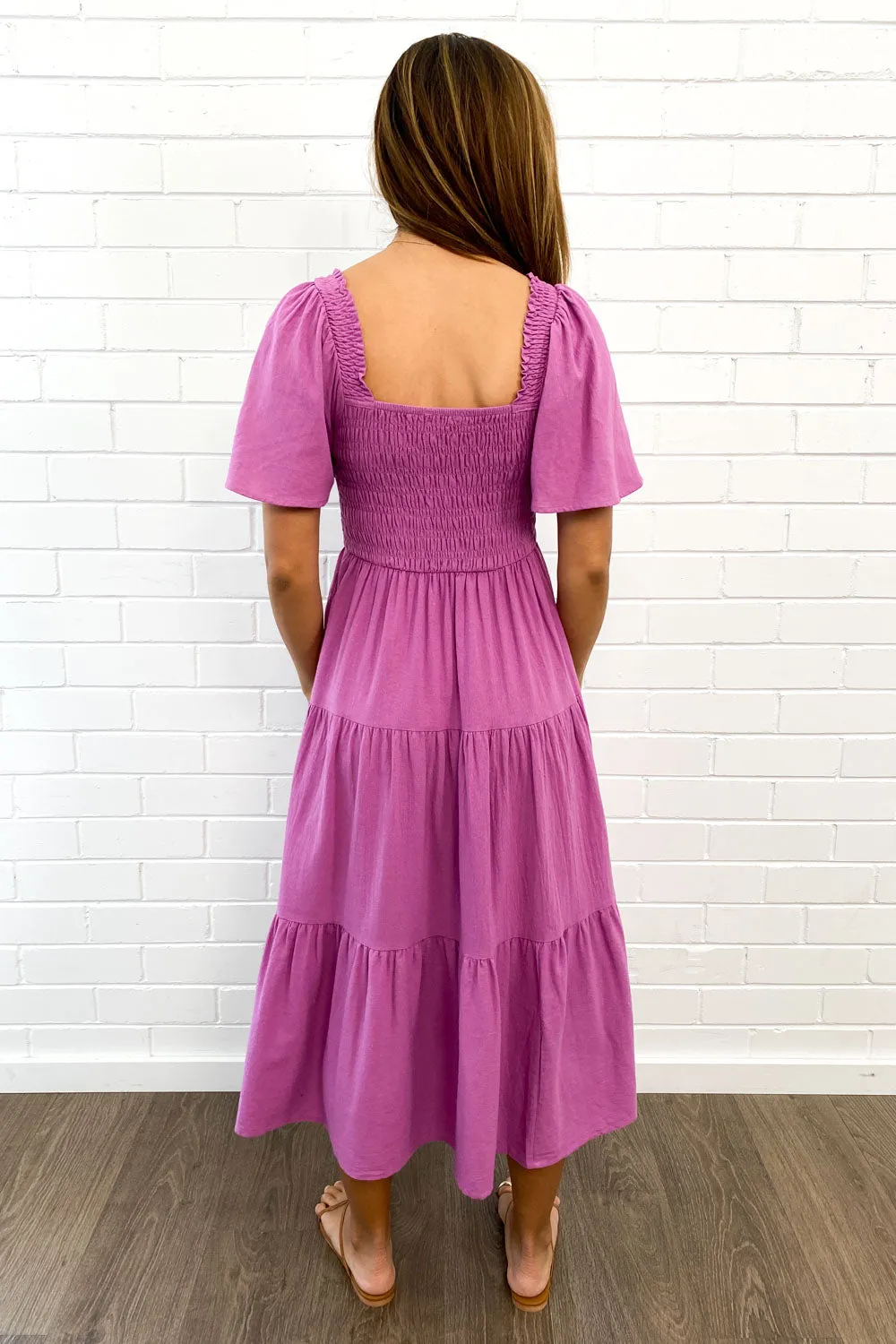 Celestine | Feminine Off-Shoulder Midi Dress