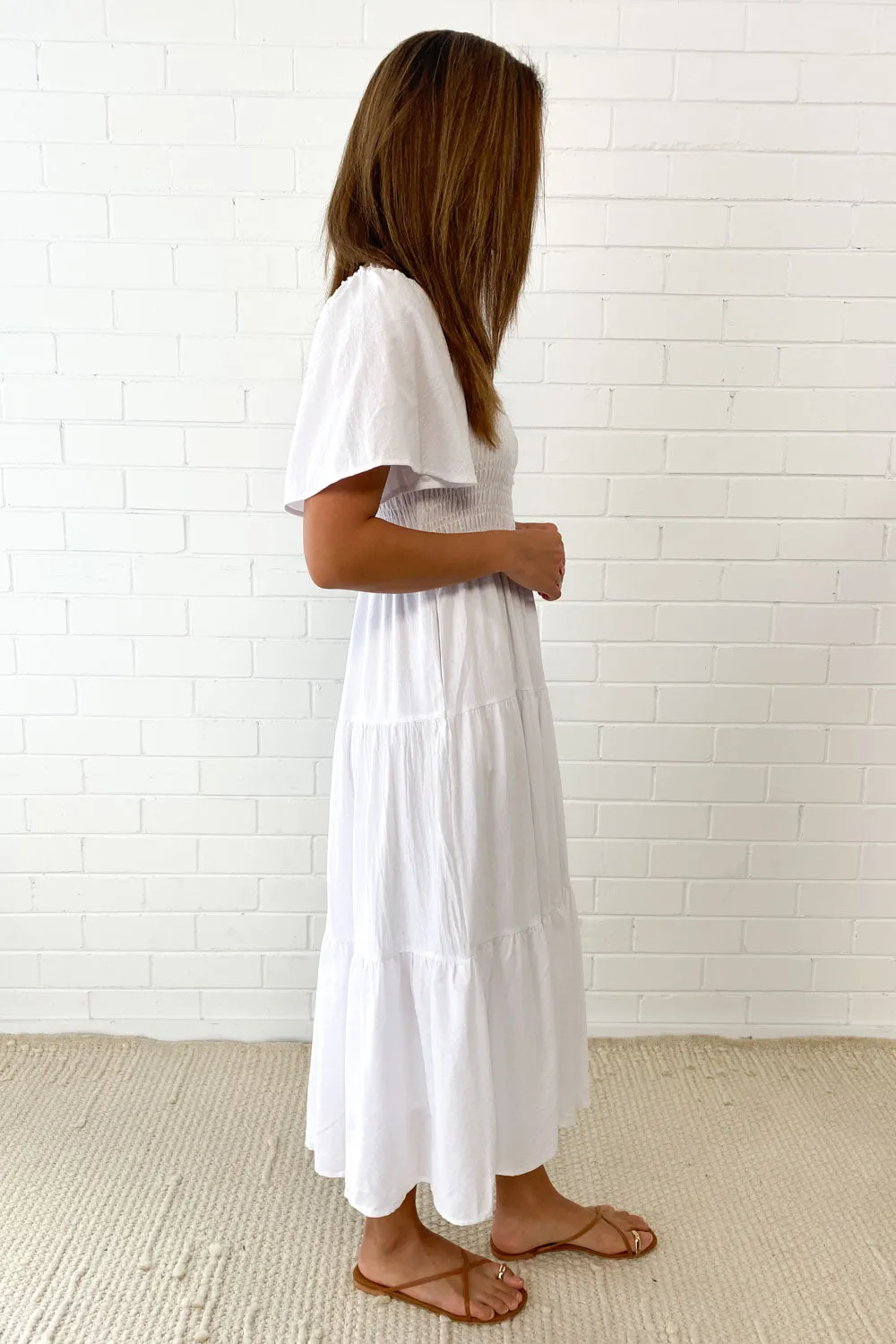 Celestine | Feminine Off-Shoulder Midi Dress