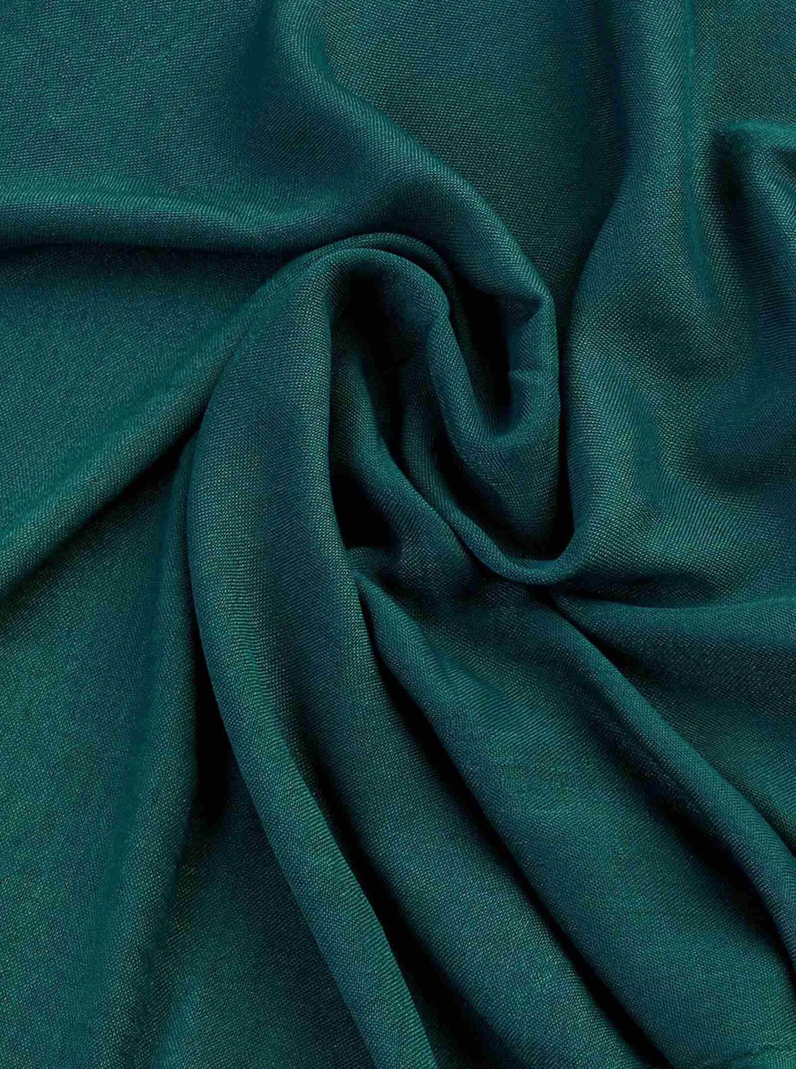 Dark Green Tassel Finish Scarf