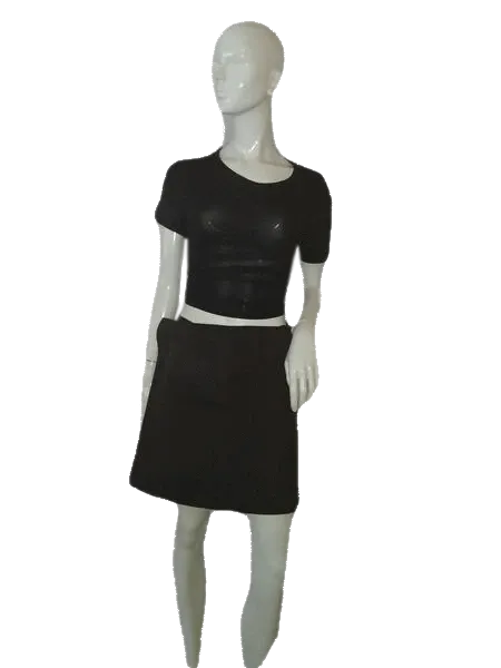 DKNY 70's Peat Color (Brown/Black) Wrap Skirt NWT Size 10 SKU 000180