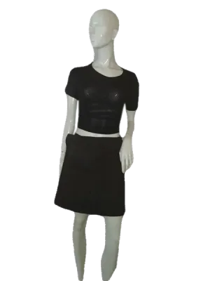 DKNY 70's Peat Color (Brown/Black) Wrap Skirt NWT Size 10 SKU 000180