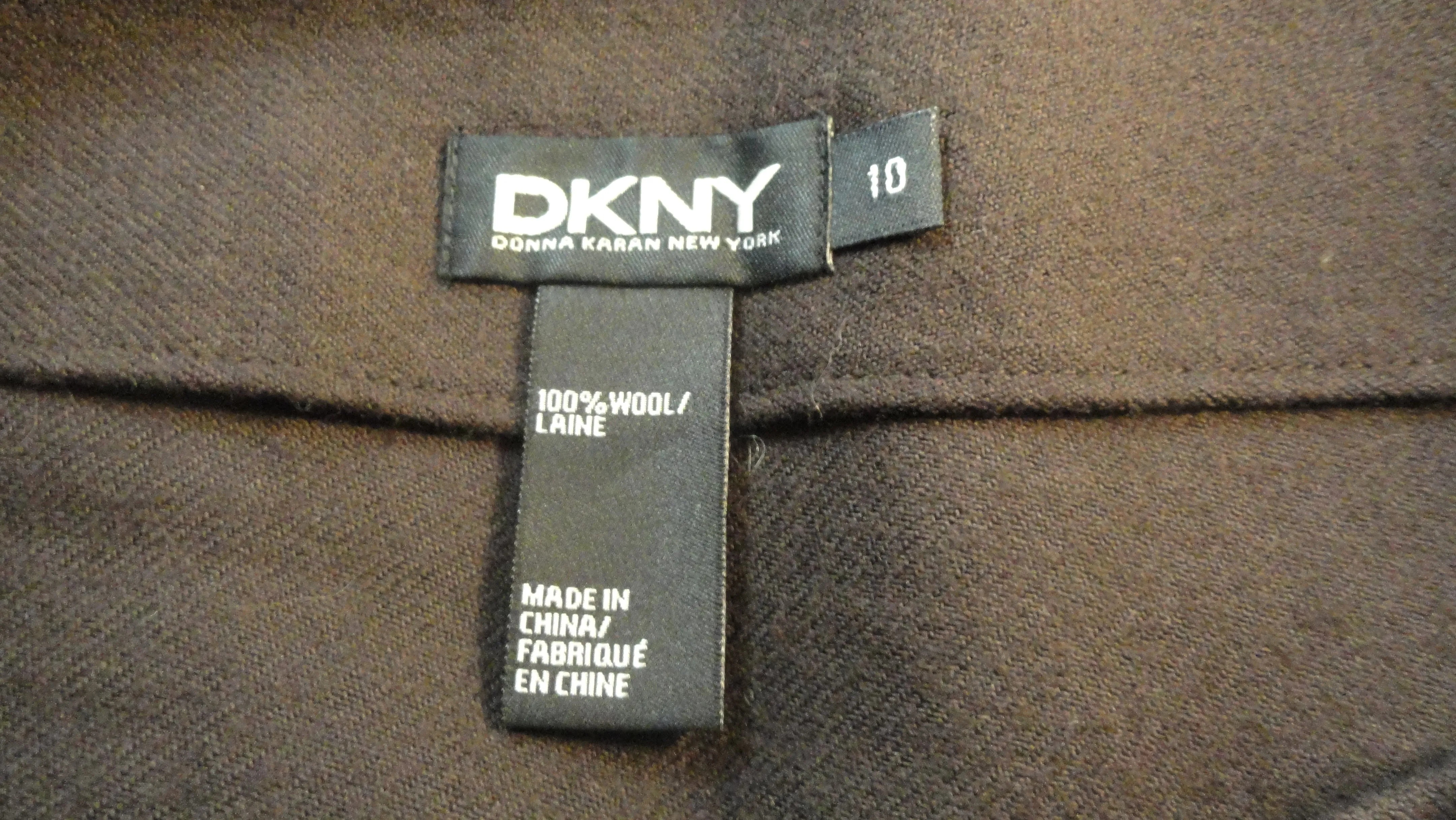 DKNY 70's Peat Color (Brown/Black) Wrap Skirt NWT Size 10 SKU 000180