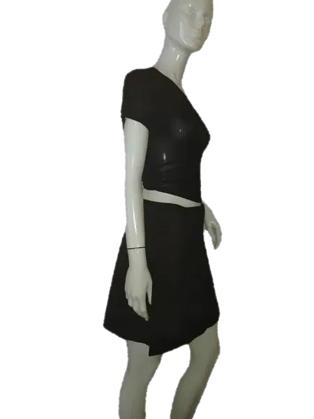DKNY 70's Peat Color (Brown/Black) Wrap Skirt NWT Size 10 SKU 000180