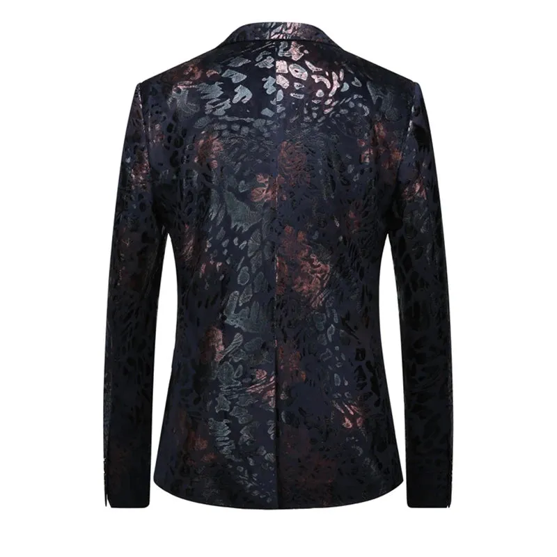 Elegant Bronzing Two Buttons Blazers