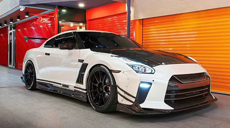 EPR USA TS Style Replacement Side Skirts for Nissan GTR R35 CBA DBA EBA Carbon Fiber / FRP