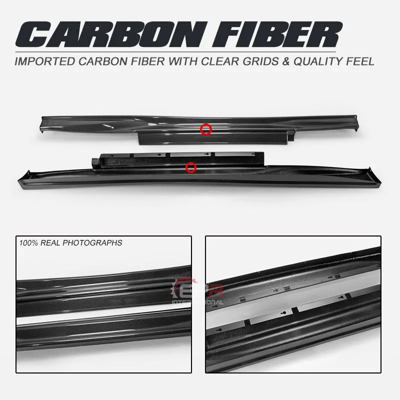 EPR USA TS Style Replacement Side Skirts for Nissan GTR R35 CBA DBA EBA Carbon Fiber / FRP