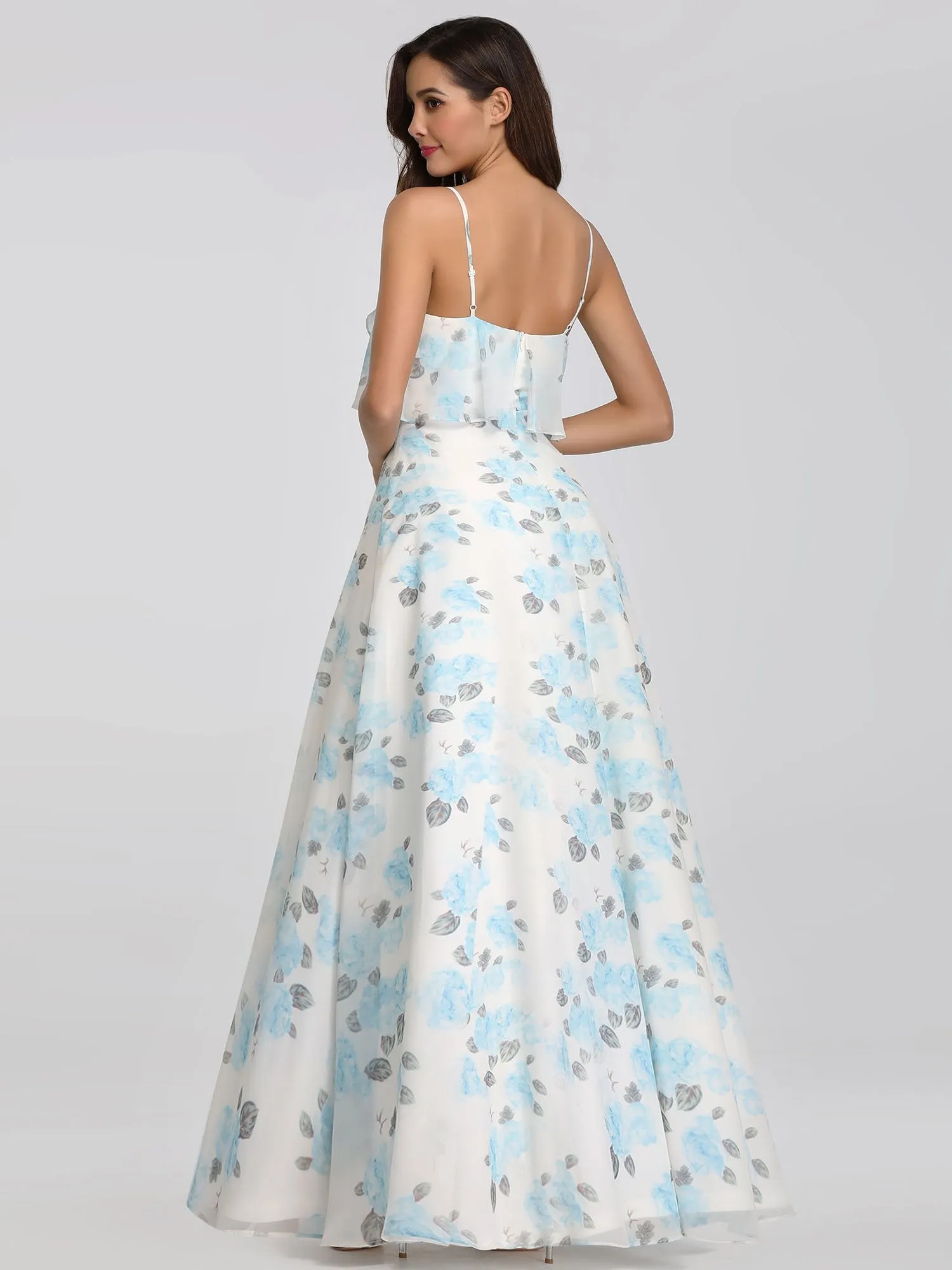 Ever-Pretty Women Feminine Spaghetti Flower Printed Bridesmaid Dresses EP07236