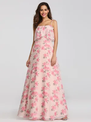 Ever-Pretty Women Feminine Spaghetti Flower Printed Bridesmaid Dresses EP07236