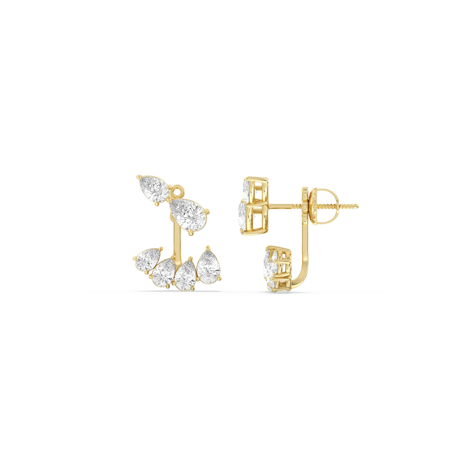 Front-Back Graduating Pear Earrings