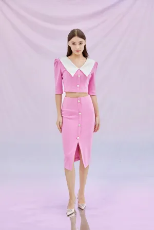 Gerilynn Pink Pencil Skirt