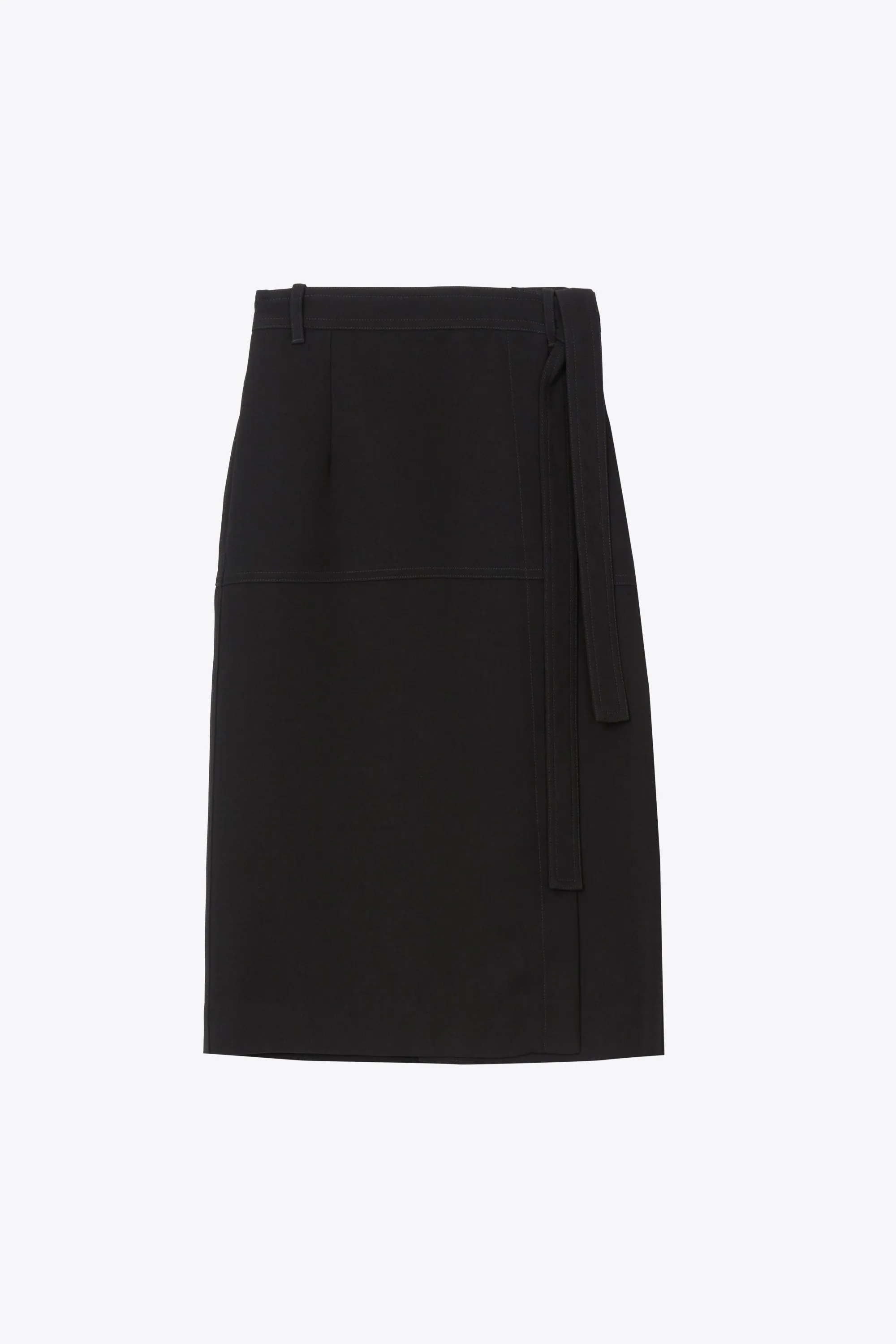 Heavy Cady Mid Length Wrap Skirt
