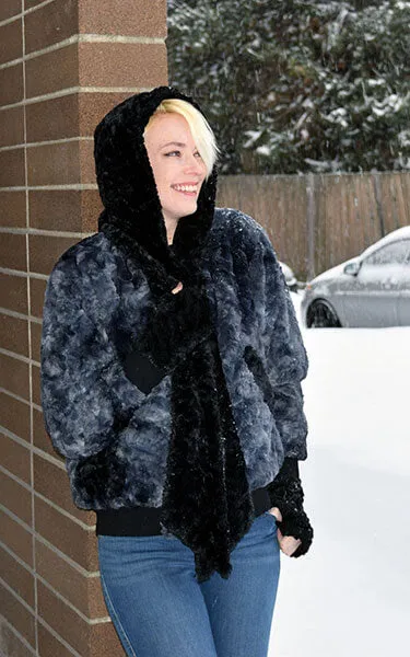 Hoody Scarf - Cuddly Faux Fur in Solid Ivory (One Left!)