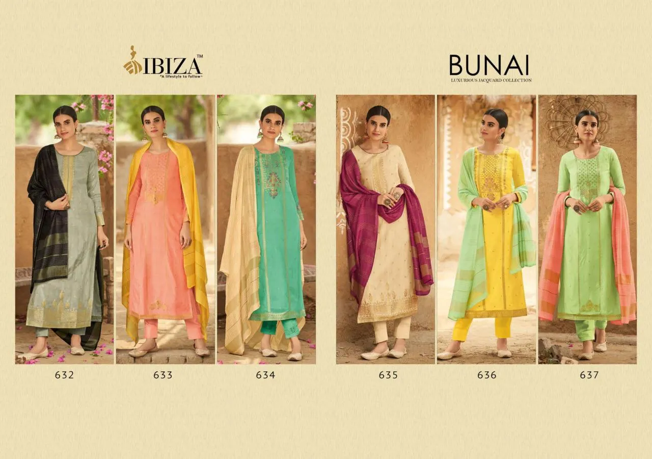 Ibiza Launched Bunai Heavy Silk Minakari Casual Wear Salwar Kameez