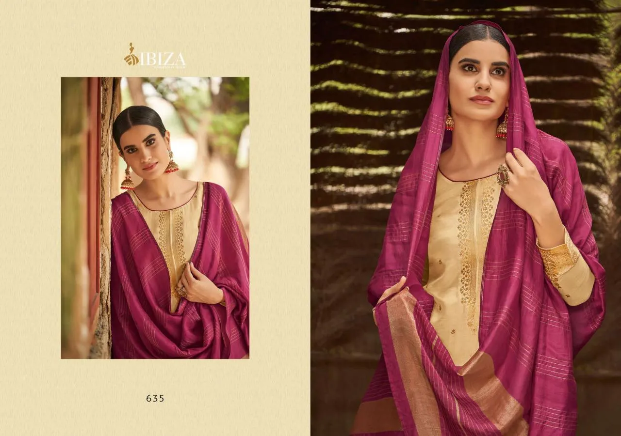 Ibiza Launched Bunai Heavy Silk Minakari Casual Wear Salwar Kameez
