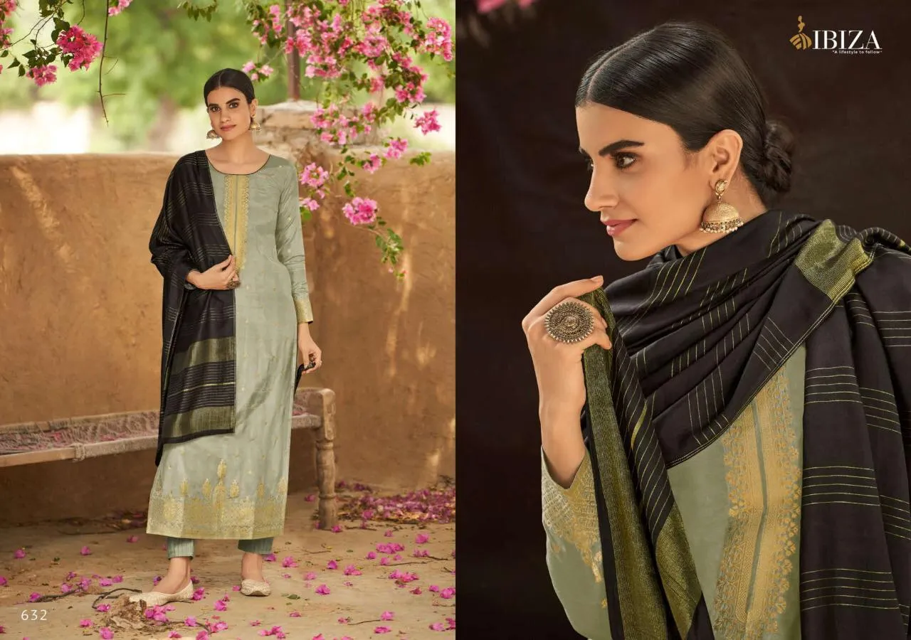 Ibiza Launched Bunai Heavy Silk Minakari Casual Wear Salwar Kameez