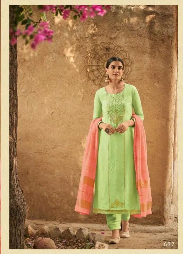 Ibiza Launched Bunai Heavy Silk Minakari Casual Wear Salwar Kameez