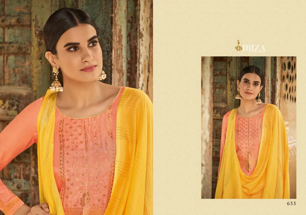 Ibiza Launched Bunai Heavy Silk Minakari Casual Wear Salwar Kameez