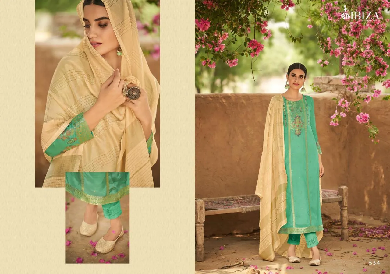 Ibiza Launched Bunai Heavy Silk Minakari Casual Wear Salwar Kameez