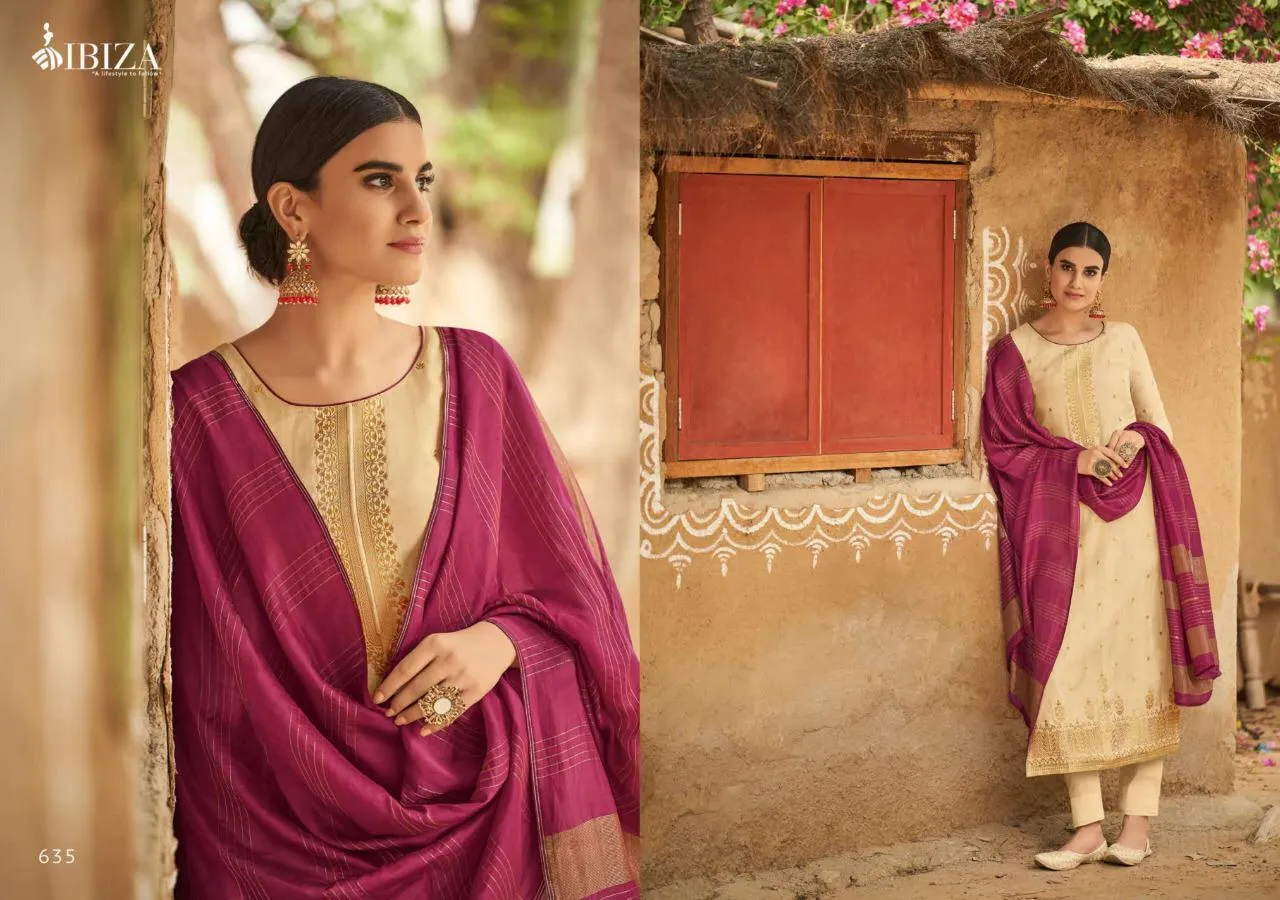 Ibiza Launched Bunai Heavy Silk Minakari Casual Wear Salwar Kameez