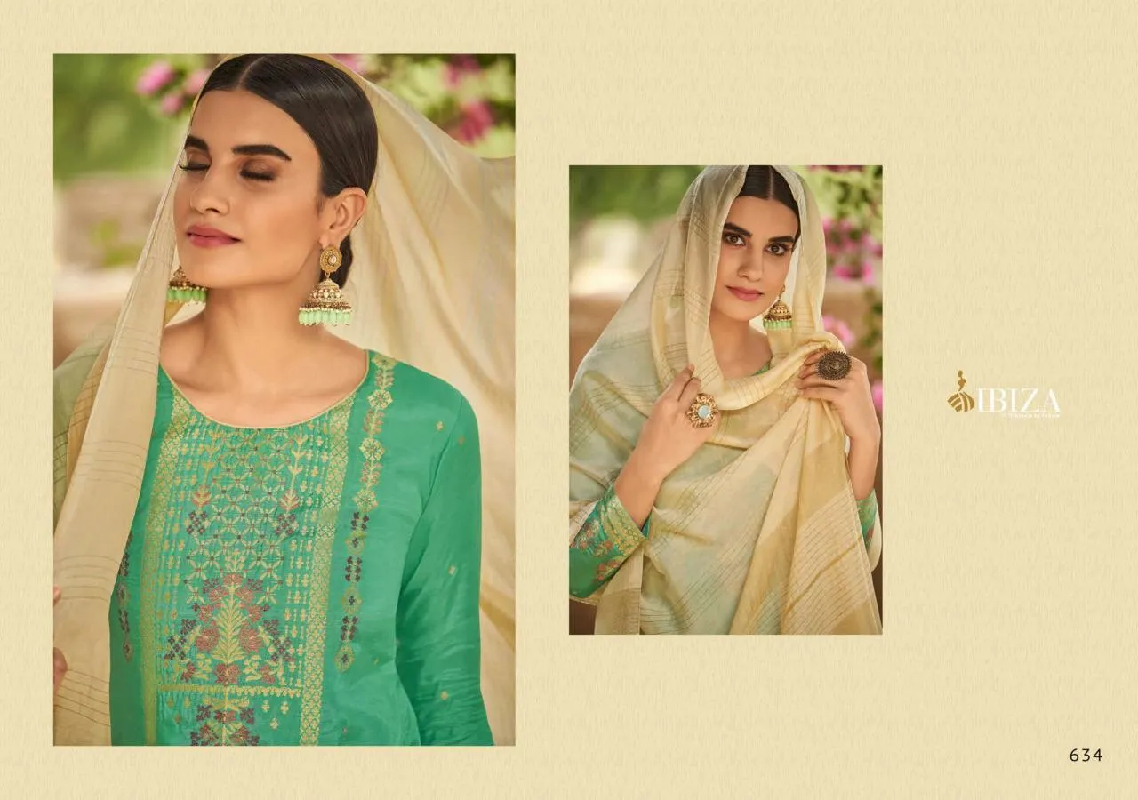 Ibiza Launched Bunai Heavy Silk Minakari Casual Wear Salwar Kameez