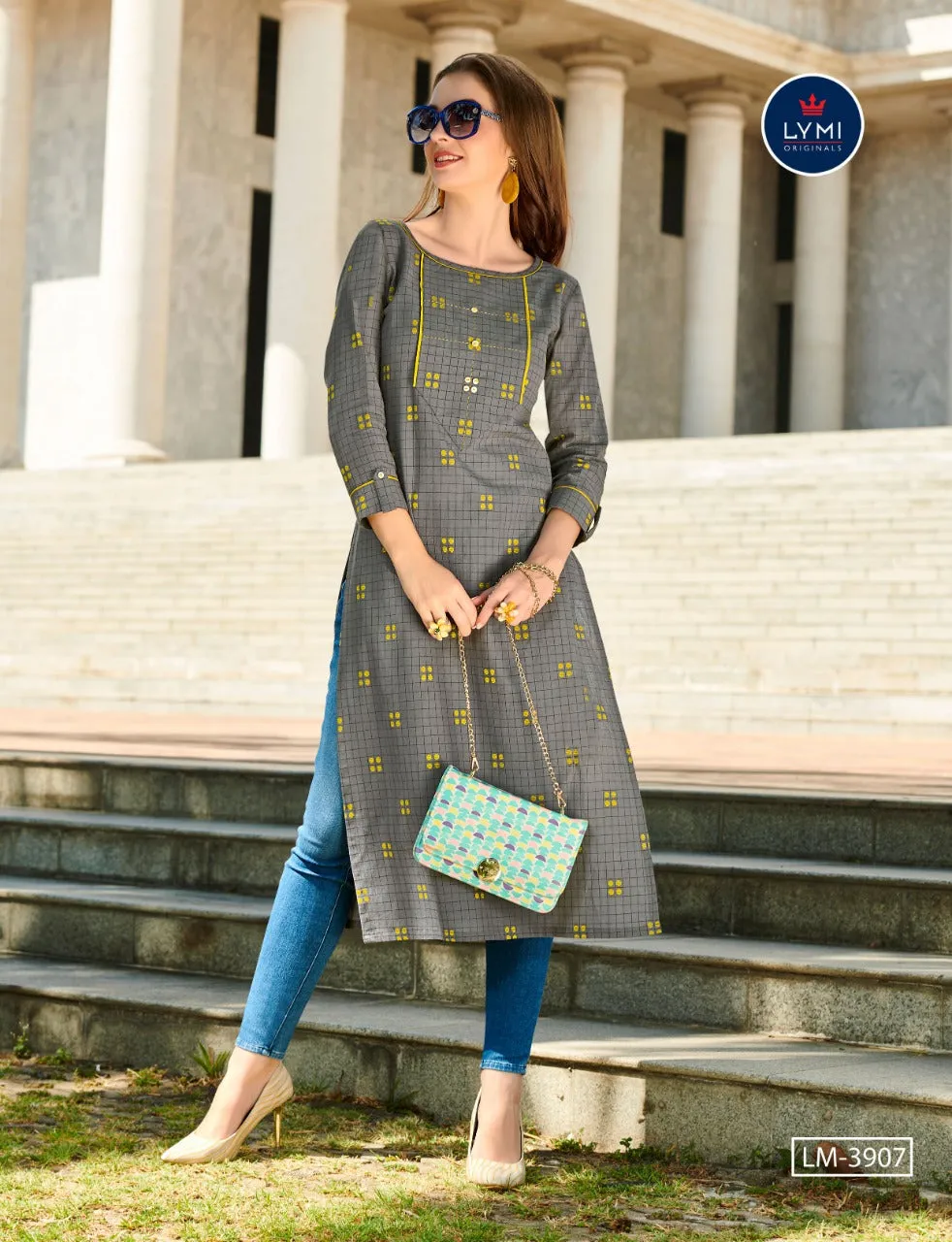 Kessi Fabrics Lymi Presents Grass Cotton Casual Wear Kurtis Collection