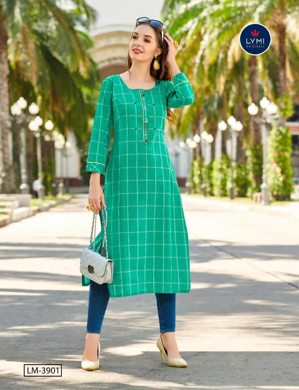 Kessi Fabrics Lymi Presents Grass Cotton Casual Wear Kurtis Collection