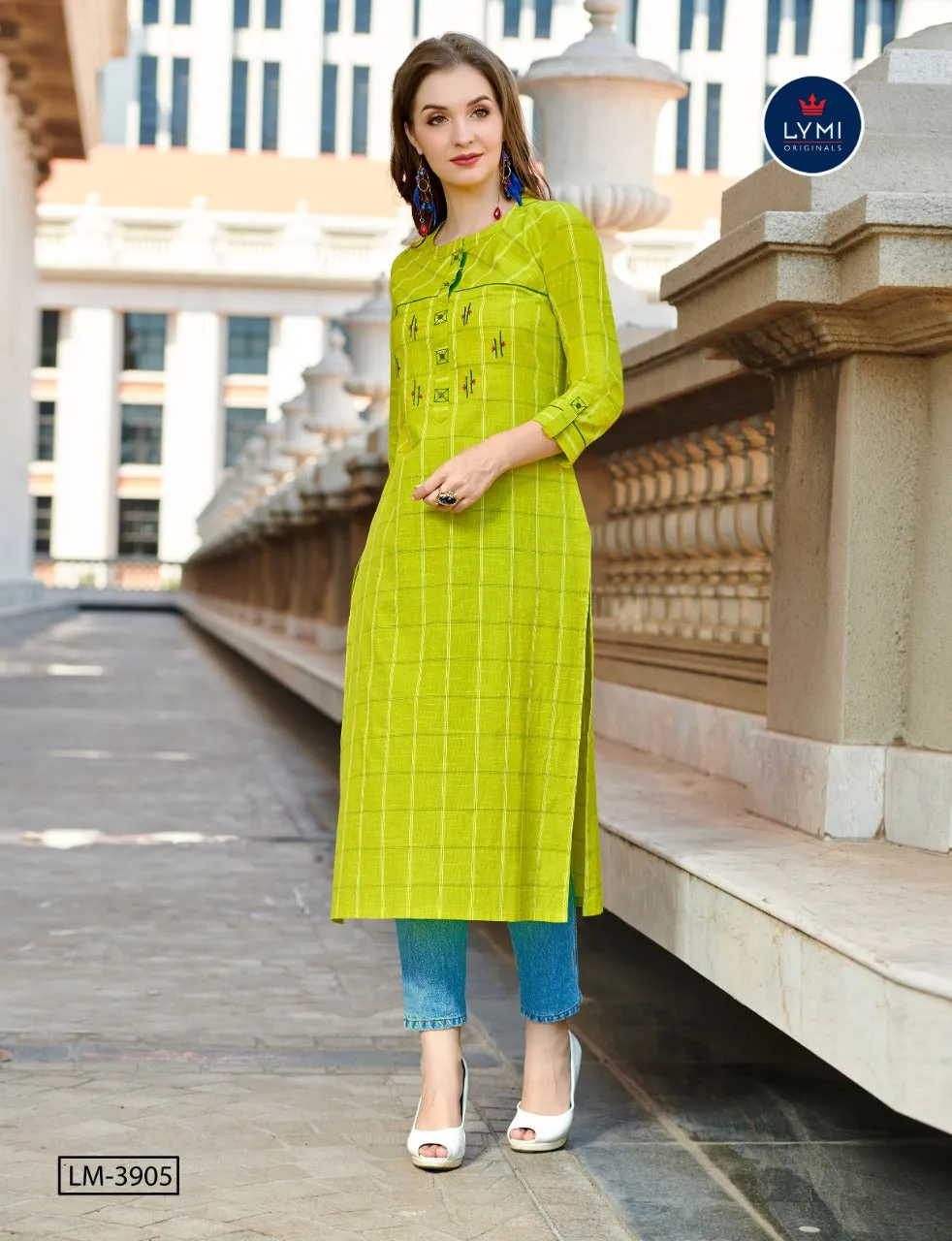 Kessi Fabrics Lymi Presents Grass Cotton Casual Wear Kurtis Collection