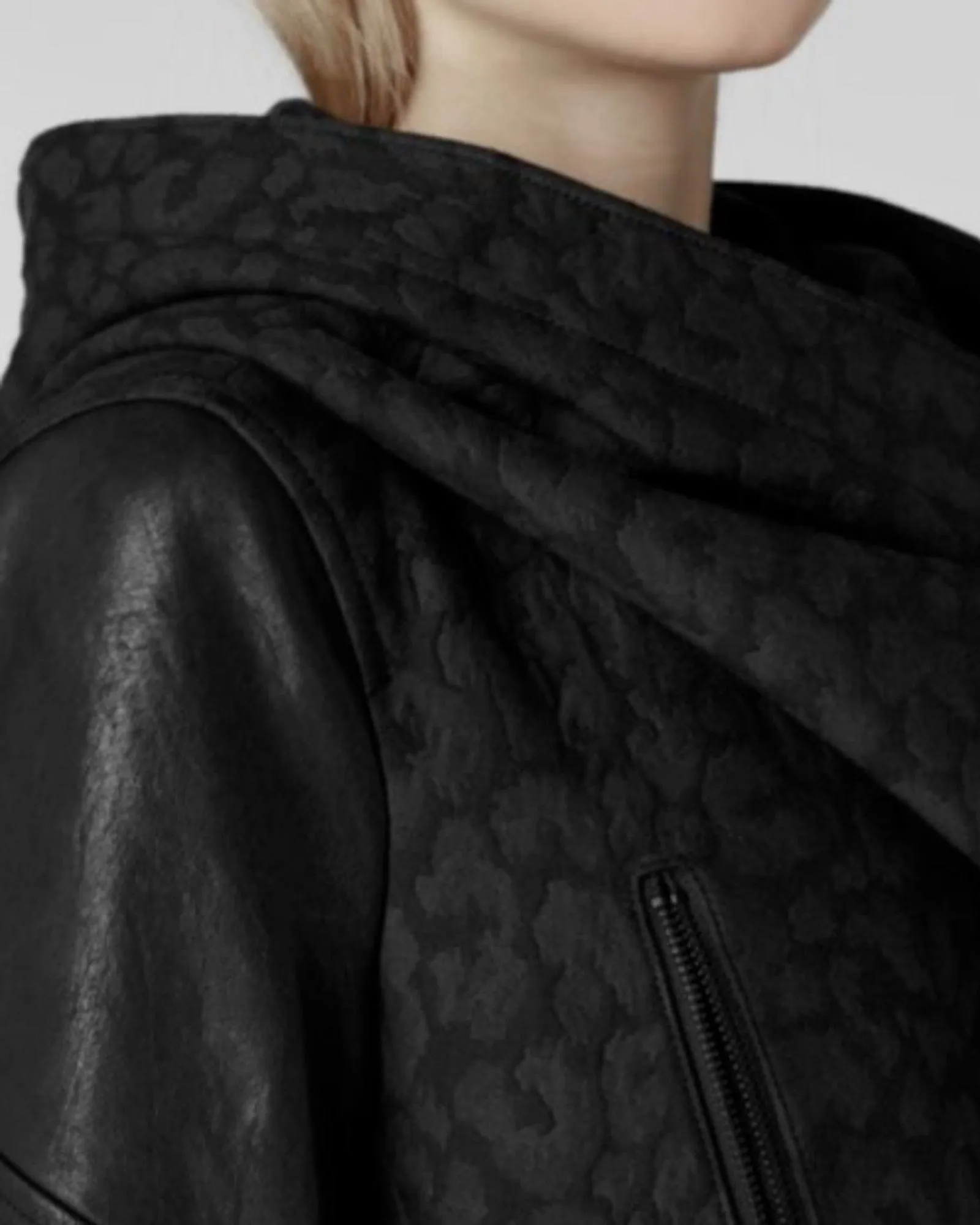 Leopard Print Jacquard Parka