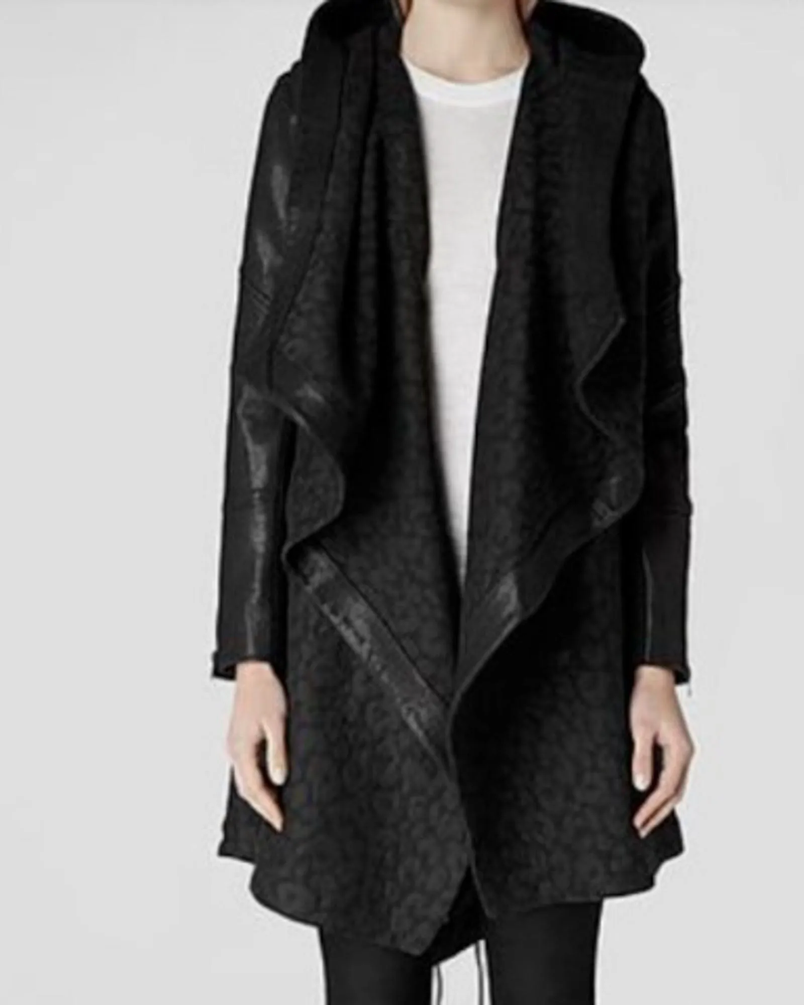 Leopard Print Jacquard Parka
