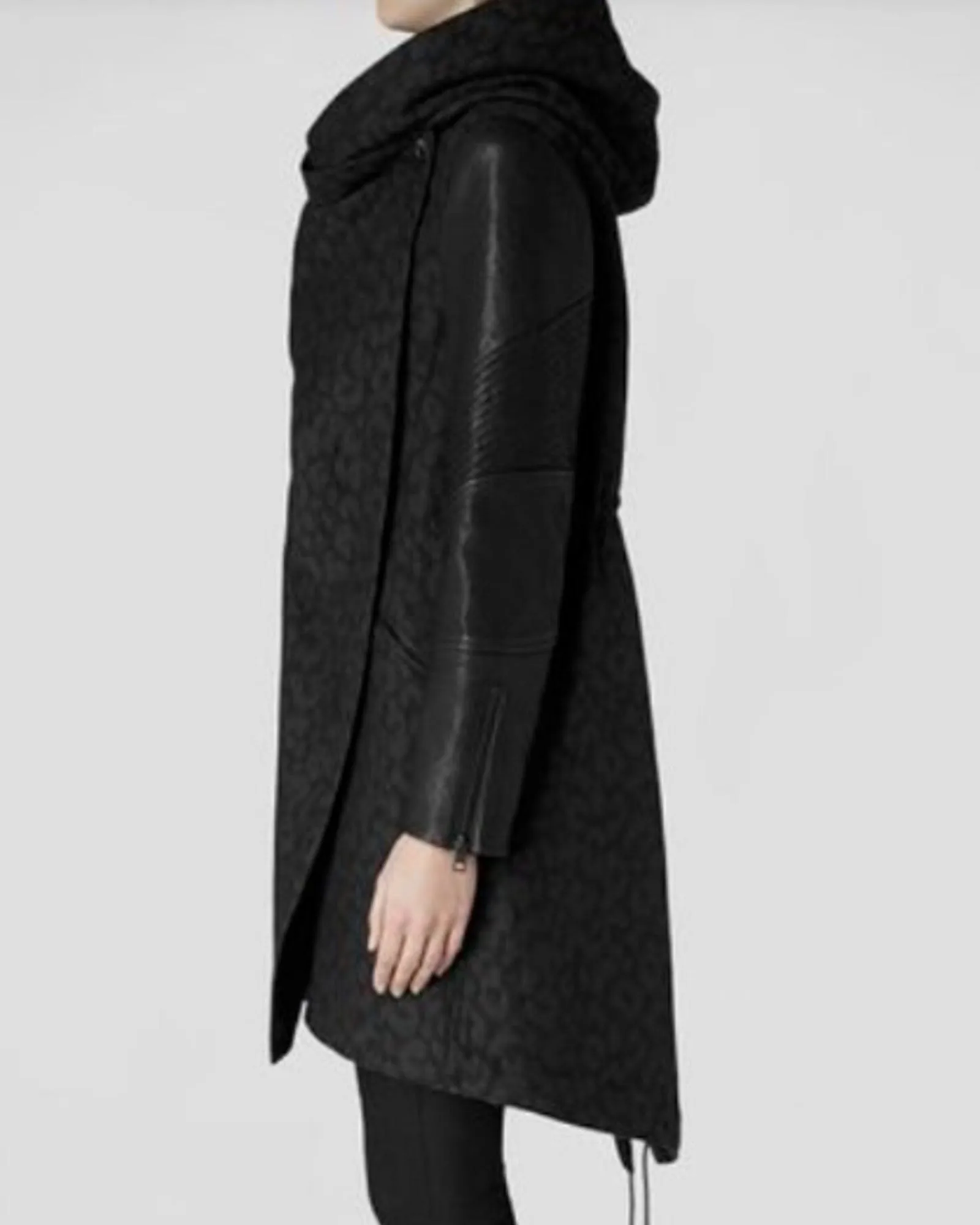 Leopard Print Jacquard Parka