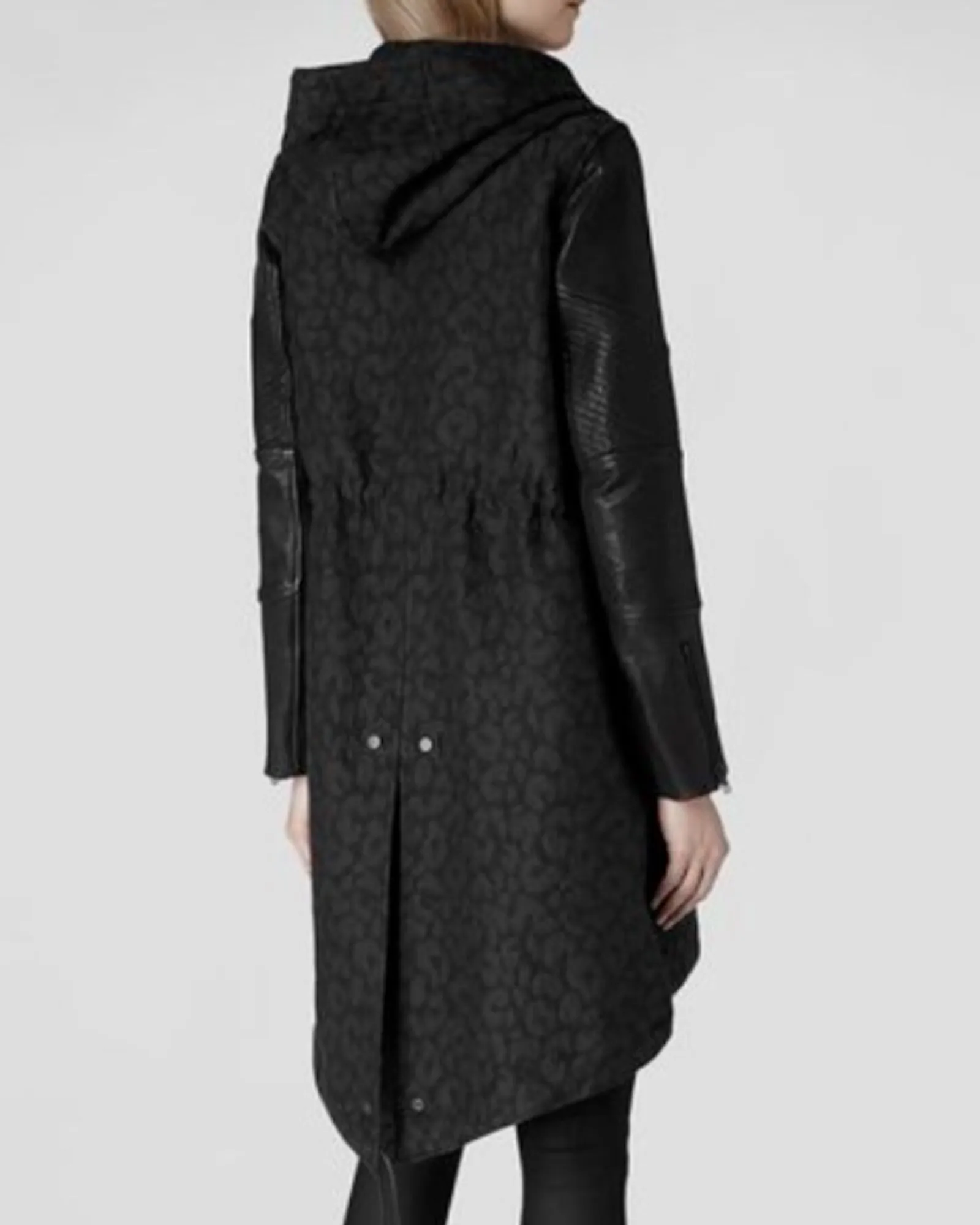 Leopard Print Jacquard Parka