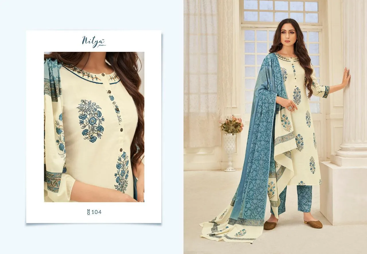 Lt Nitya Launched Arena Cotton Printed Casual Wear Salwar Suits