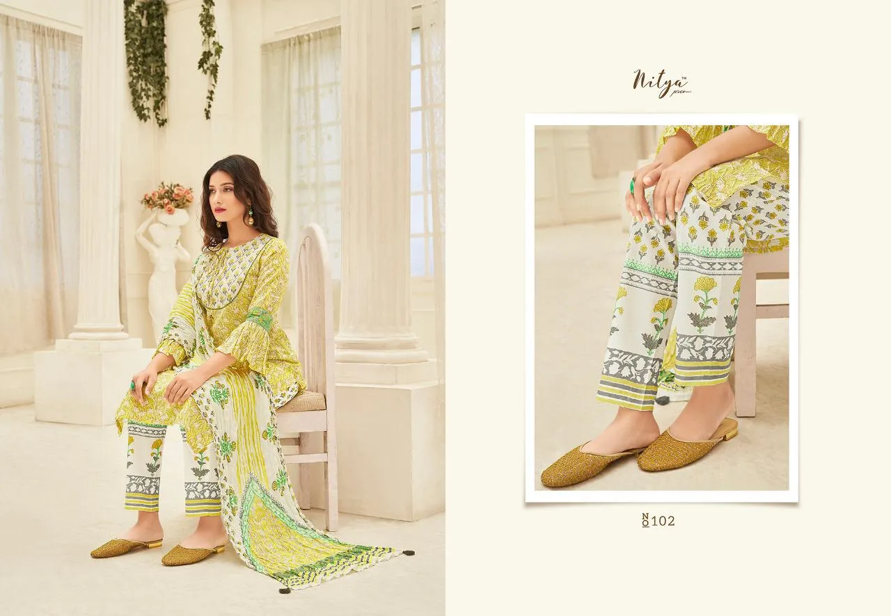 Lt Nitya Launched Arena Cotton Printed Casual Wear Salwar Suits
