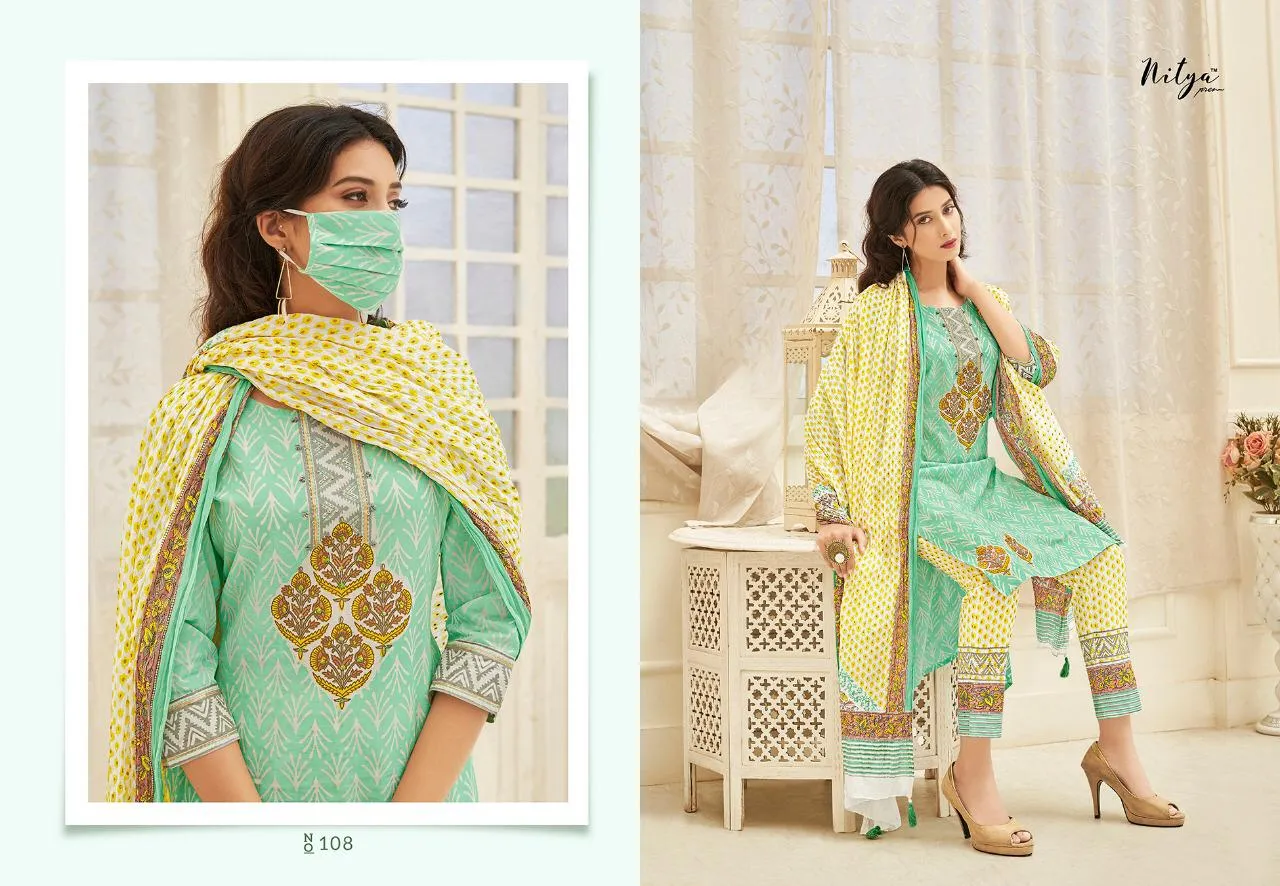 Lt Nitya Launched Arena Cotton Printed Casual Wear Salwar Suits