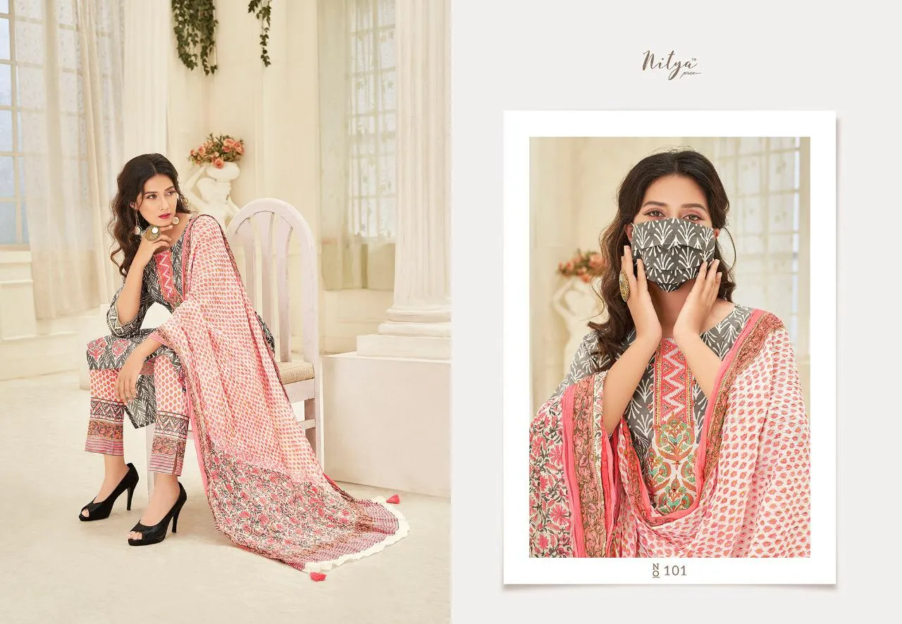 Lt Nitya Launched Arena Cotton Printed Casual Wear Salwar Suits