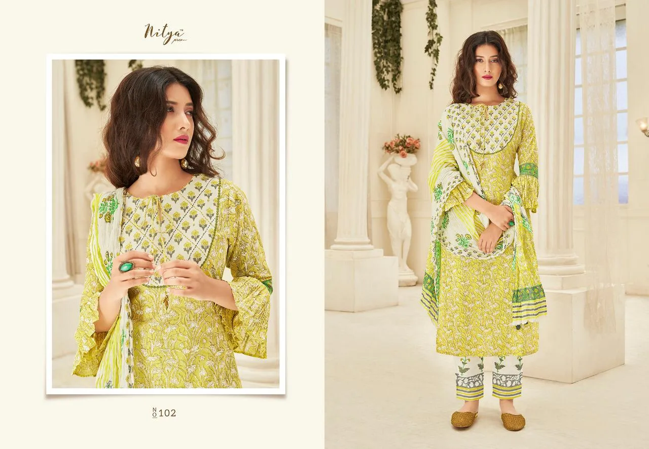 Lt Nitya Launched Arena Cotton Printed Casual Wear Salwar Suits