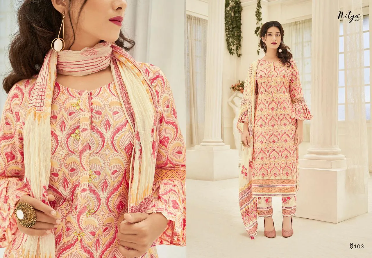 Lt Nitya Launched Arena Cotton Printed Casual Wear Salwar Suits