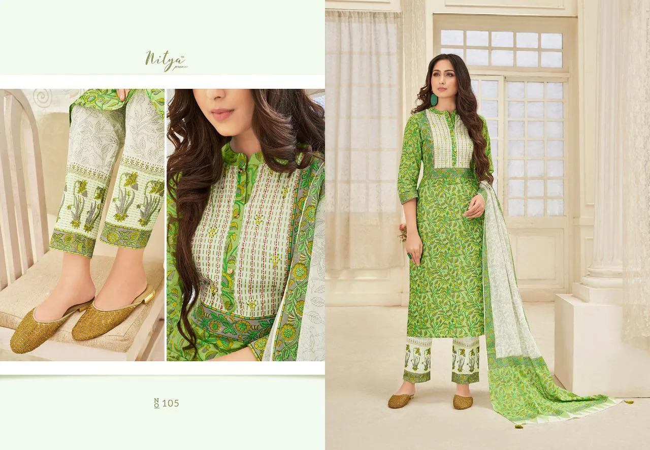 Lt Nitya Launched Arena Cotton Printed Casual Wear Salwar Suits