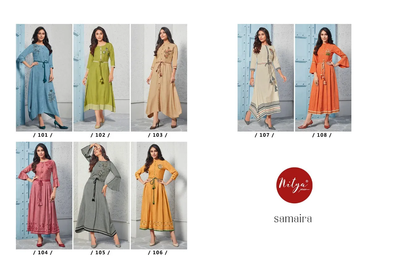 Lt Presents Samaira Cotton Casual Wear Kurtis Collection