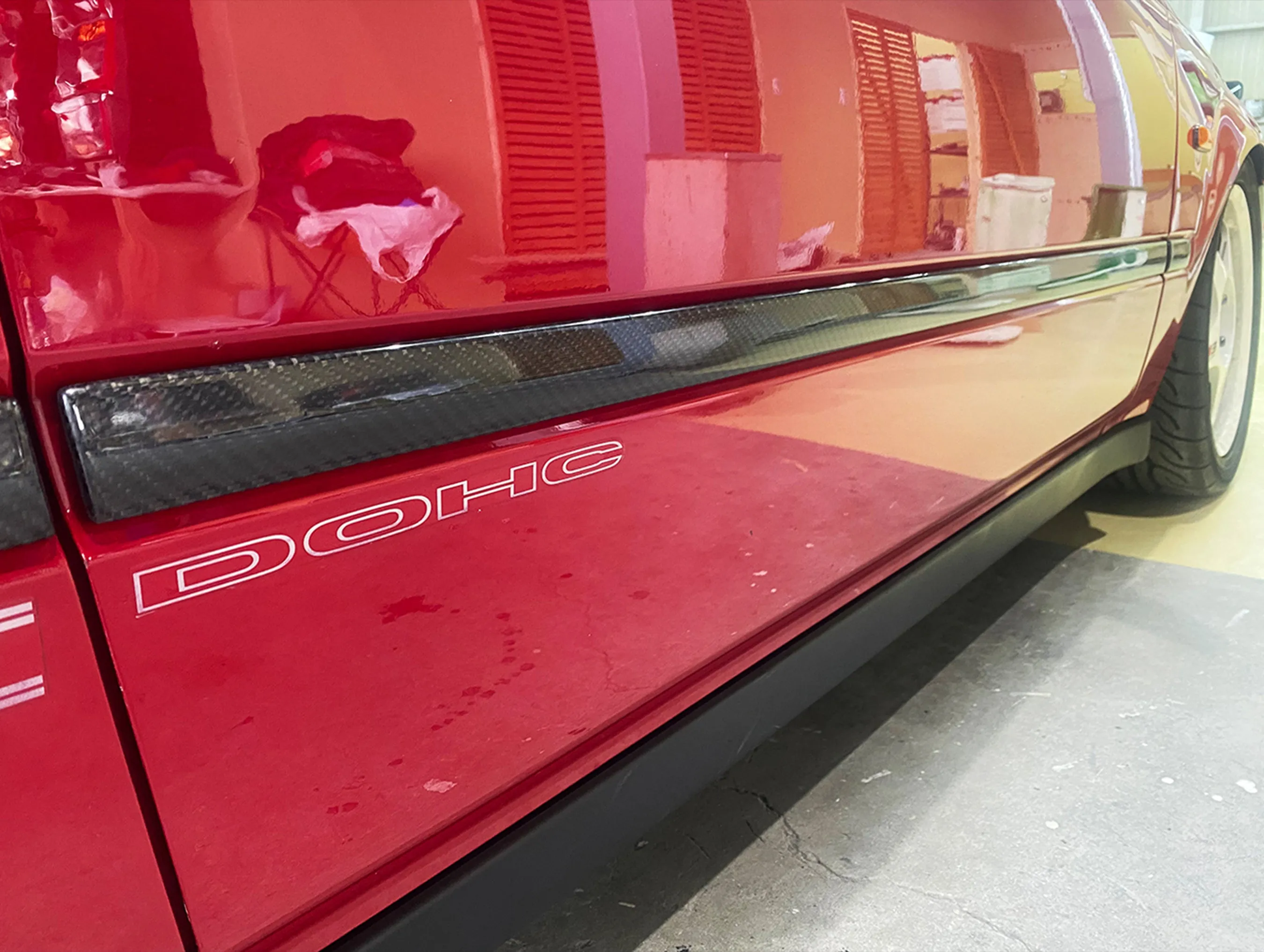 Mode Parfume Carbon Fiber Side Molding - 96-00 Civic Hatch and Coupe