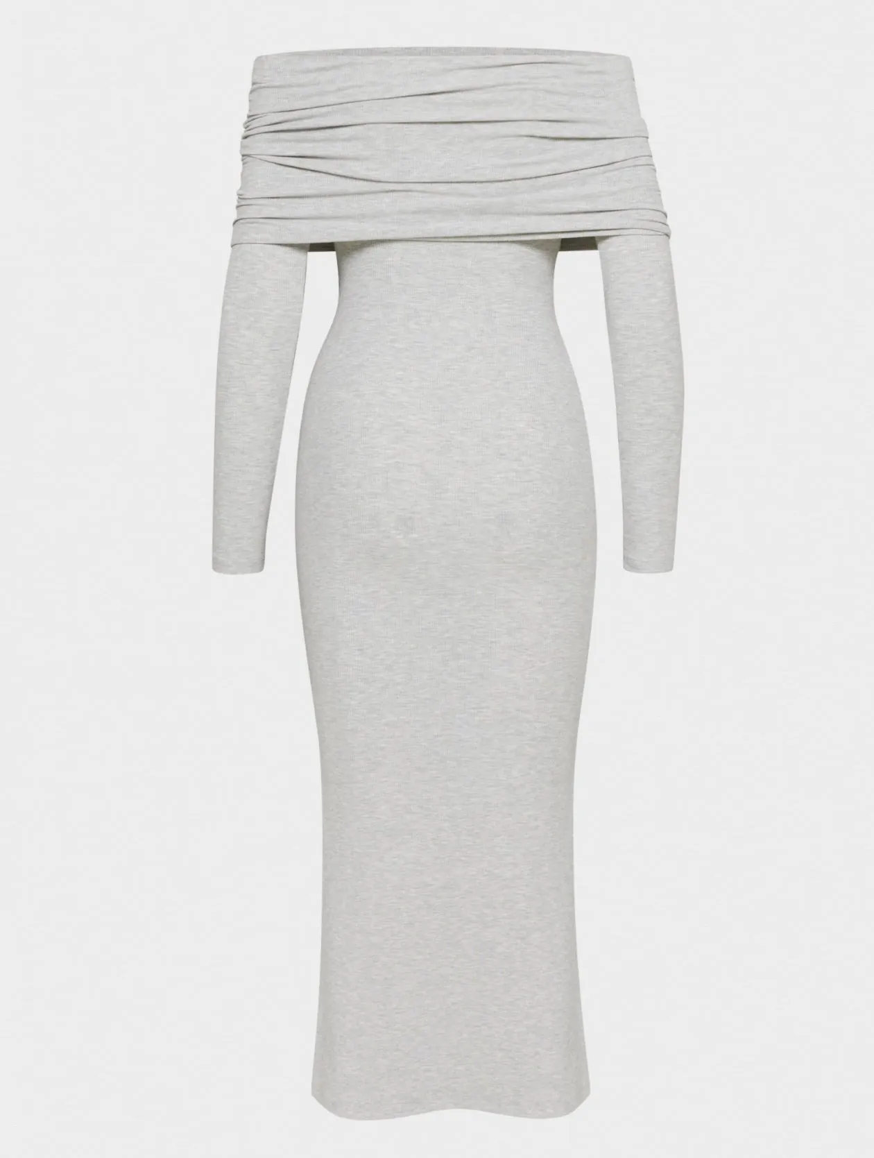 Off Shoulder Long Sleeve Knit Dress